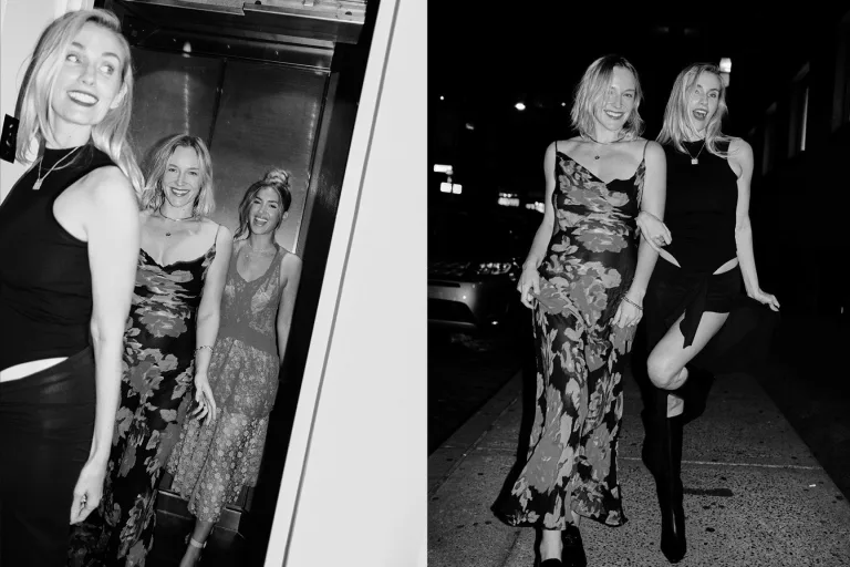 Black and white photos of two Sakara co-founders and influencer Tinx.